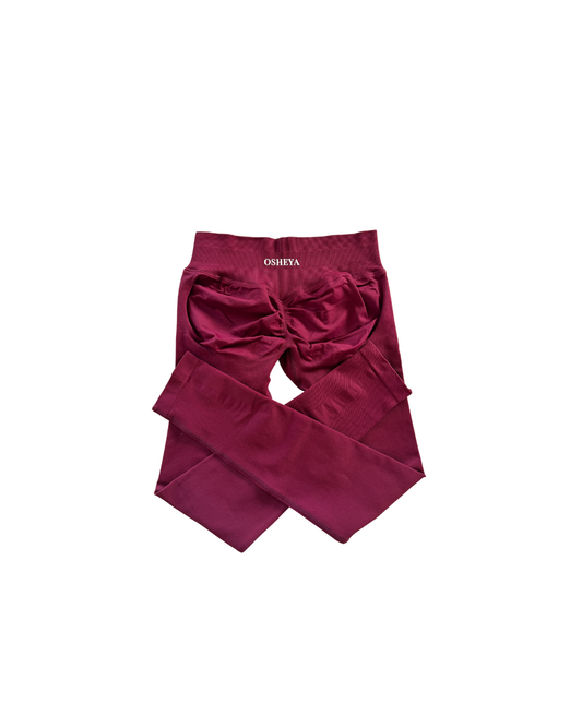 Magenta sculpting leggings